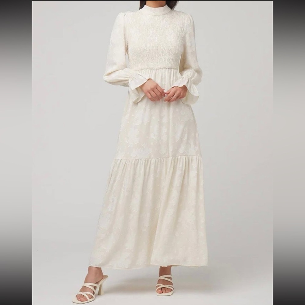 Zahraa the Label Rama Cream Maxi Dress